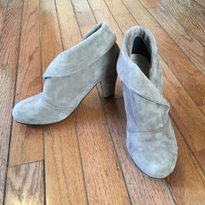 NWOB Suede Heeled Booties by All Black, 36